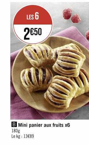mii panier aux fruits x6