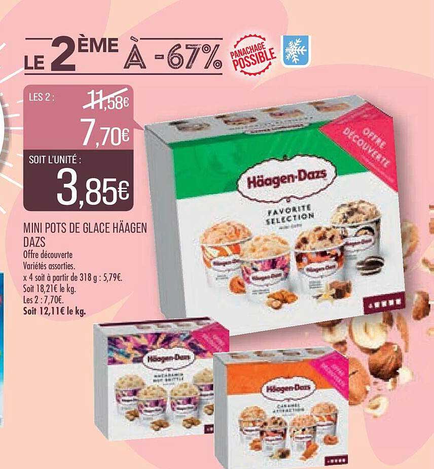 mini pots de glace häagen dazs