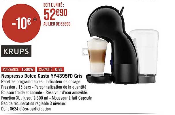 Nespresso Dolce Gusto Yy4395fd Gris Krups