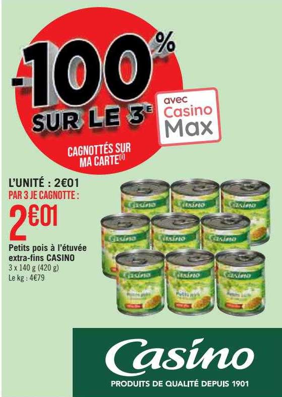 Petits Pois à L'étuvée Extra-fins Casino