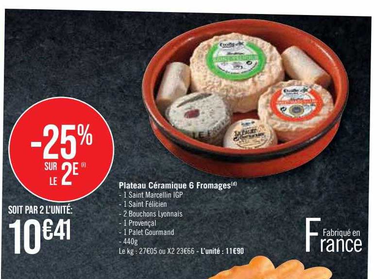 Plateau Céramique 6 Fromages