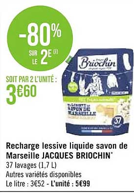 recharge lessive liquide savon de marseille jacques briochin