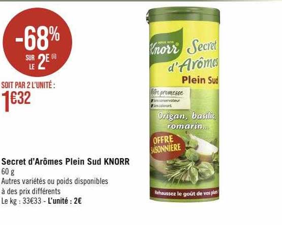 secret d'arômes plein sud knorr