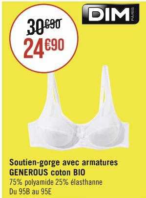 soutien-gorge avec armatures generous coton bio dim