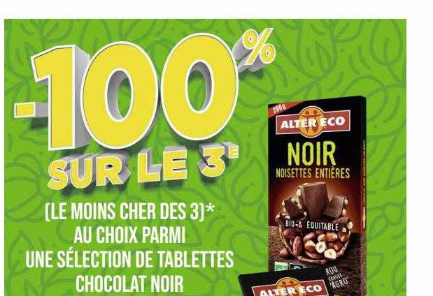 tablettes chocolat noir alter eco
