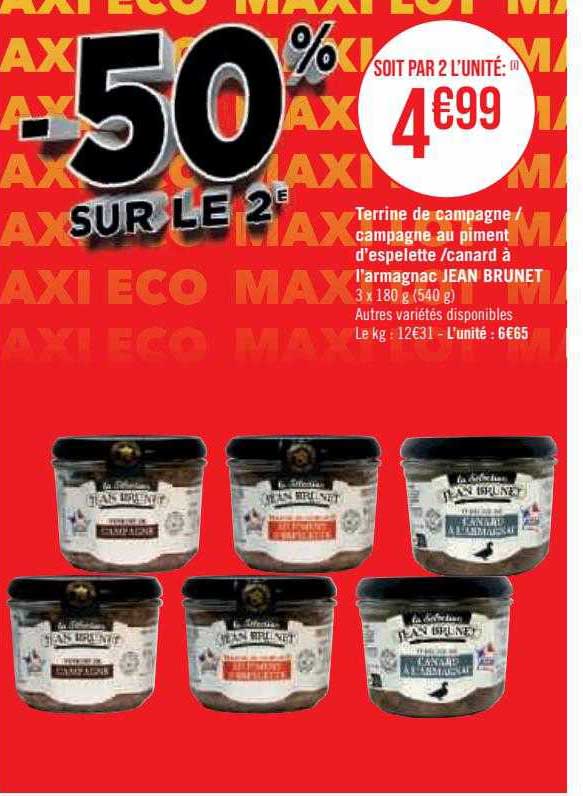 terrine de campagne - campagne au piment d'espelette - canard à l'armagnac jean brunet