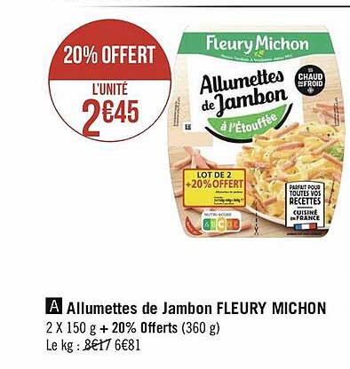 allumettes de jambon fleury michon