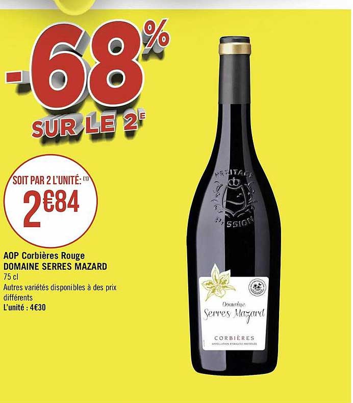 aop corbières rouge domaine serres mazard