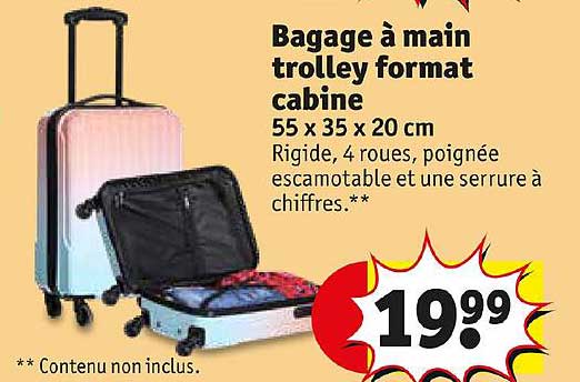 bagage à main trolley format cabine