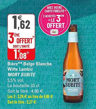 bière belge blanche witte lambic mort subite