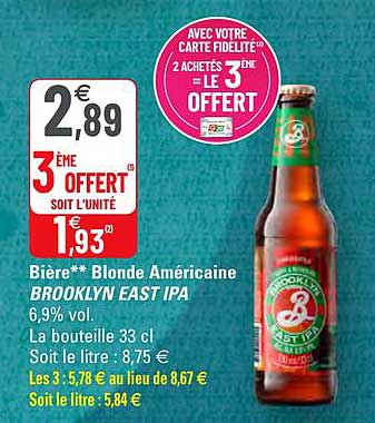 bière blonde américaine brooklyn east ipa