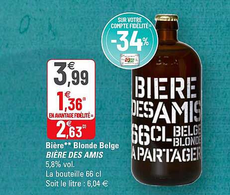 bière blonde belge bière des amis