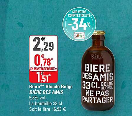 bière blonde belge bière des amis