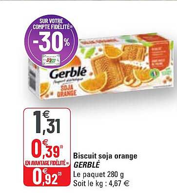 Biscuit Soja Orange Gerblé