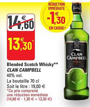 Blended Scotch Whisky Clan Campbell