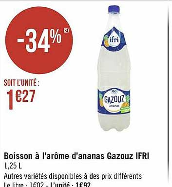 Boisson à L'arôme D'ananas Gazouz Ifri