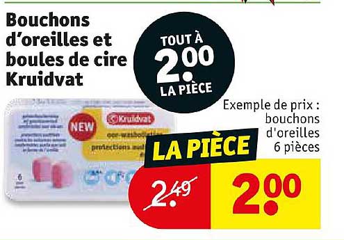 bouchons d'oreilles et boules de cire kruidvat