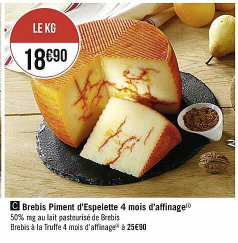 brebis piment d'espelette 4 mois d'affinage