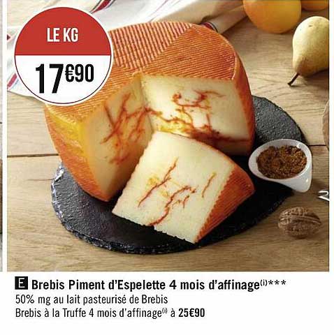 brebis piment d'espelette 4 mois d'affinage