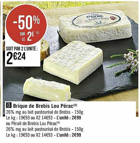 brique de brebis lou pérac -50% sur le 2e