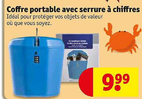 coffre portable avec serrure à chiffres