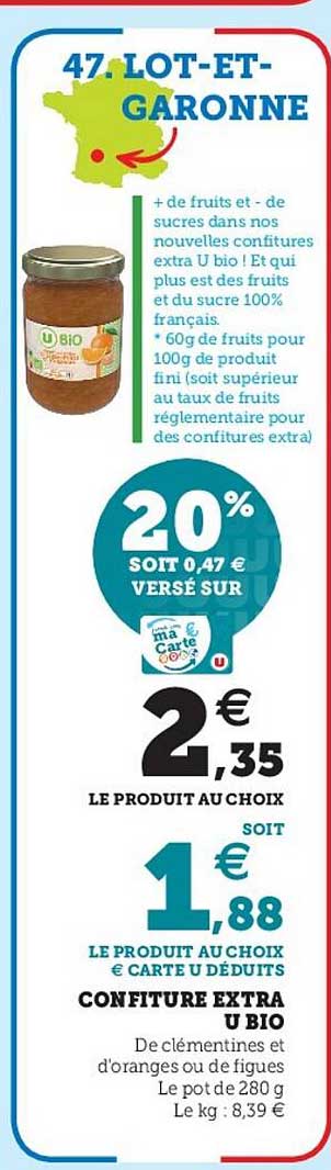 Confiture Extra U Bio