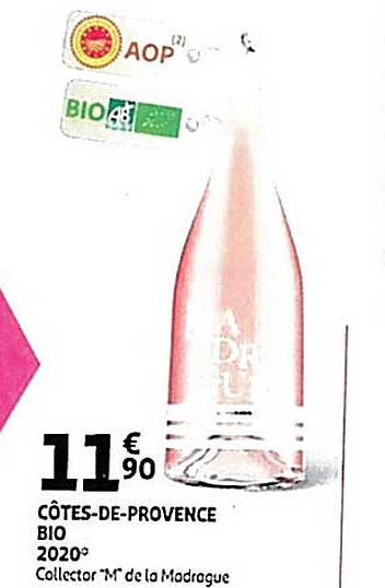 côtes-de-provence bio 2020 collector "m" de la madrague