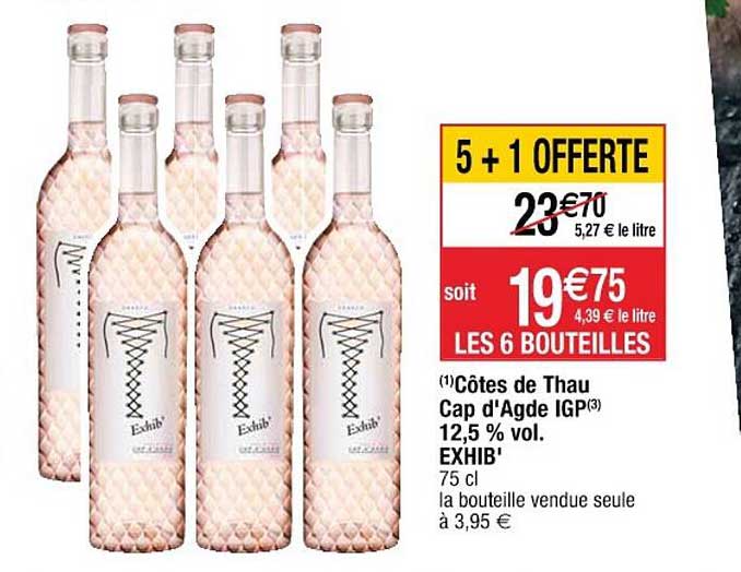 côtes de thau cap d'agde igp 12.5% vol. exhib' 5+1 offerte