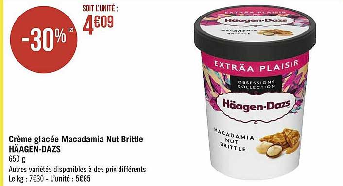 crème glacée macadamia nut brittle häagen-dazs