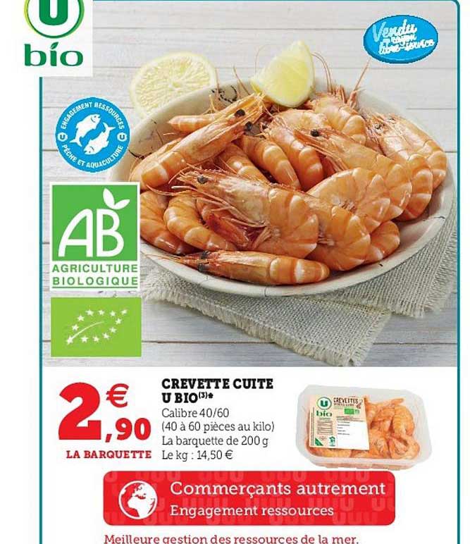 Crevette Cuite U Bio