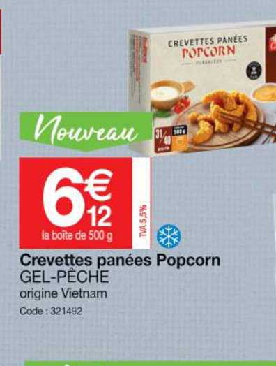 Crevettes Panées Popcorn Gel-pêche