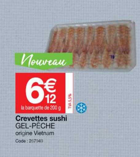 crevettes sushi gel-pêche