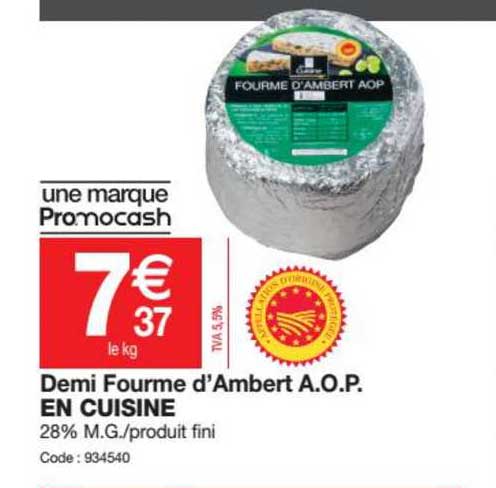 demi fourme d'ambert a.o.p. en cuisine