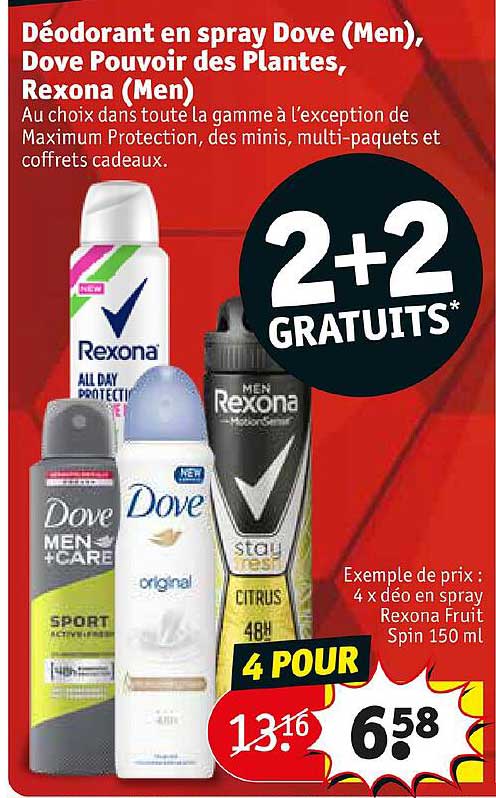déodorant en spray dove men dove pouvoir des plantes rexona men
