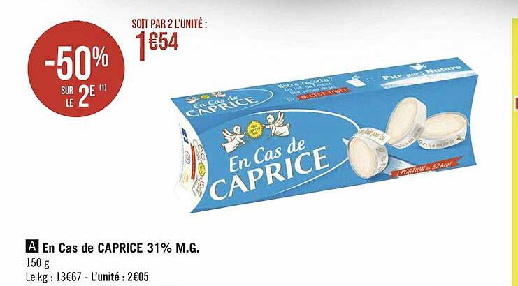 en cas de caprice 31% m.g.