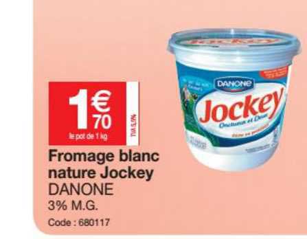 Fromage Blanc Nature Jockey Danone