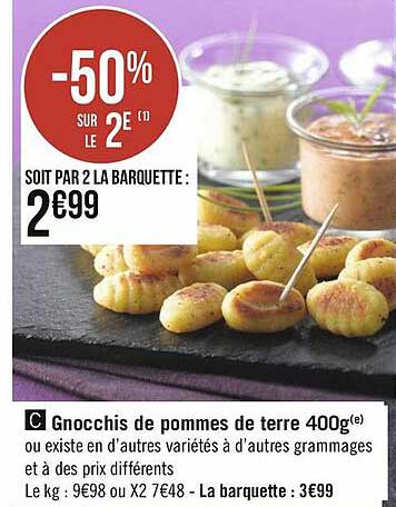gnocchis de pommes de terre 400g