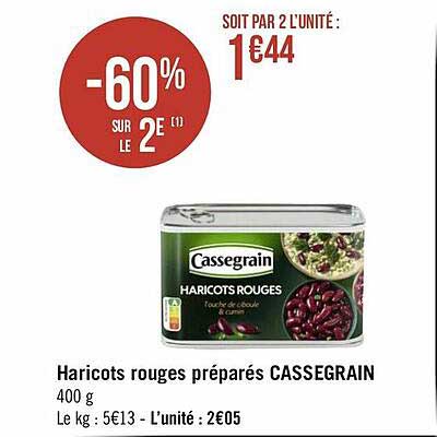 Haricots Rouges Préparés Cassegrain
