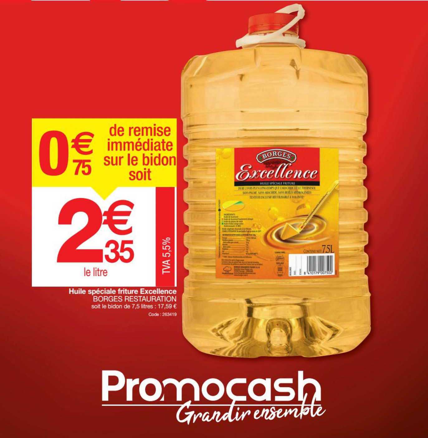 Huile Spéciale Friture Excellence Borges Restauration