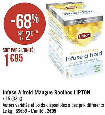 infuse à froid mangue rooibos lipton