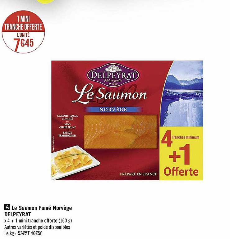 Le Saumon Fumé Norvège Delpeyrat