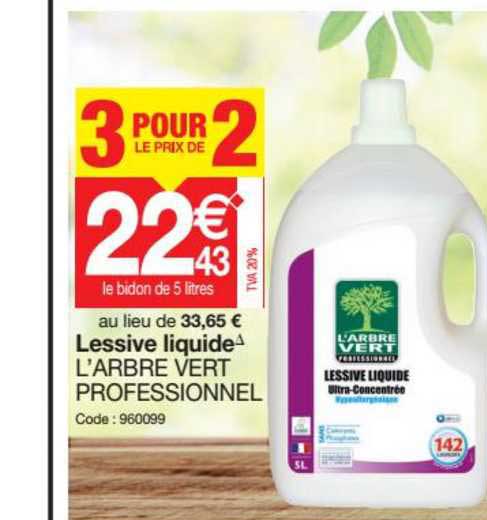 lessive liquide l'arbre vert professionnel