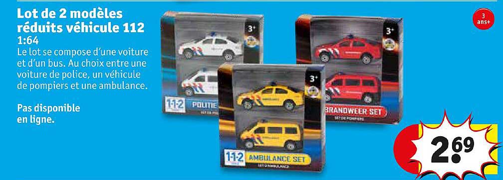 lot de 2 modèles réduits véhicule 112