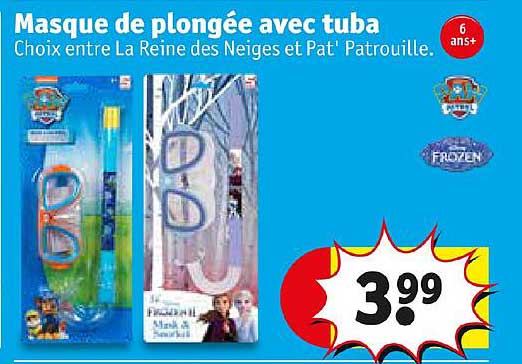 masque de plongée avec tuba