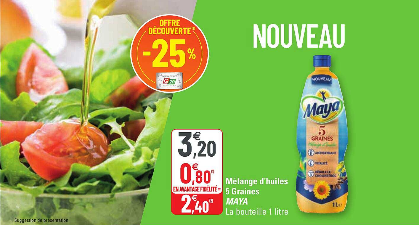 mélange d'huiles 5 graines maya