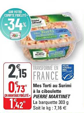 Mes Torti Au Surimi à La Ciboulette Pierre Martinet