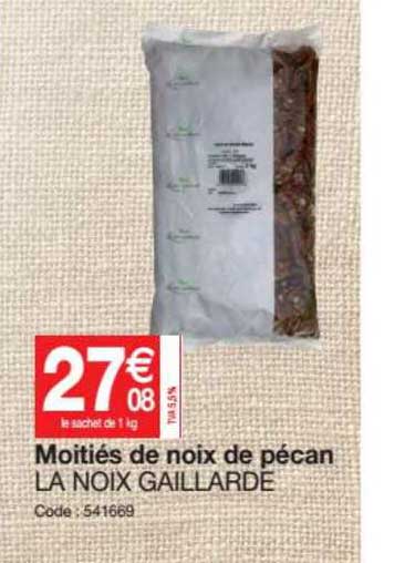 moitiés de noix de pécan la noix gaillarde