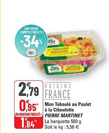 Mon Taboulé Au Poulet à La Ciboulette Pierre Martinet