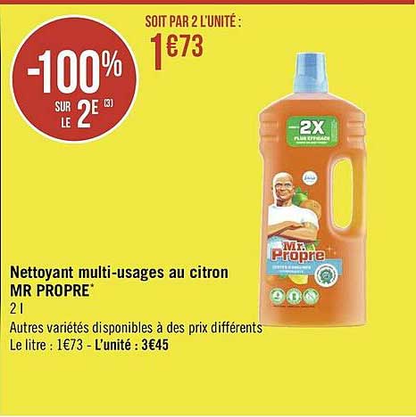 nettoyant multi-usages au citron mr propre