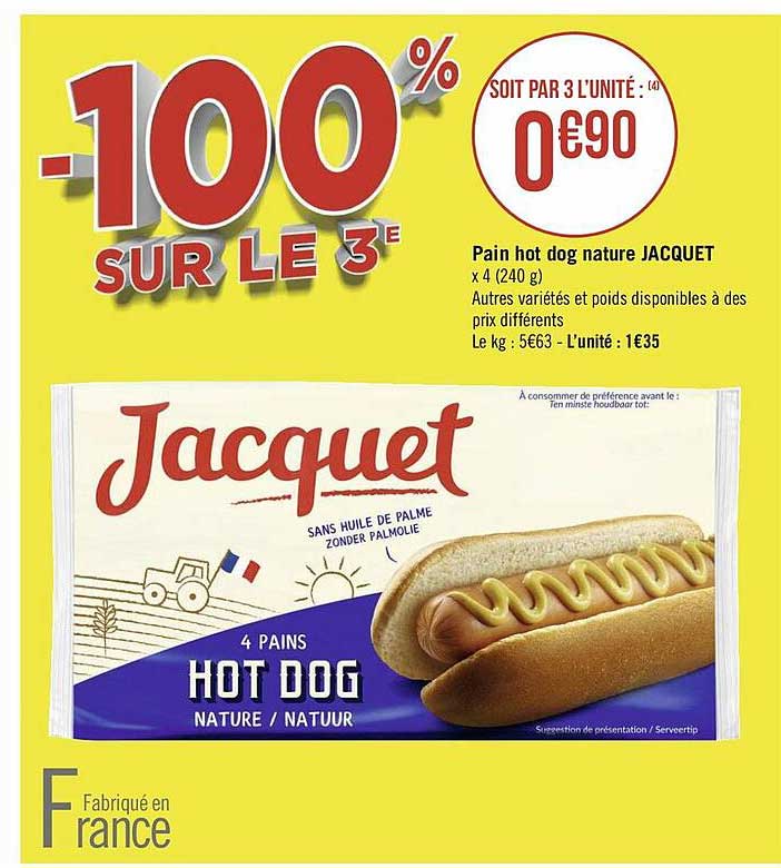 pain hot dog nature jacquet